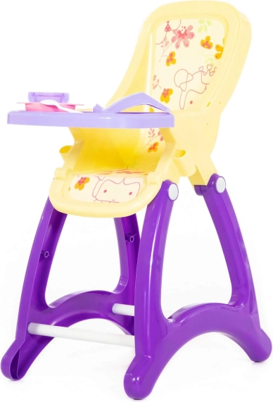 Trona alta para muñecas – Amarillo-violeta