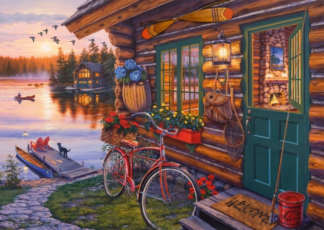 Puzzle Cabaña junto al lago 1000 piezas de Schmidt