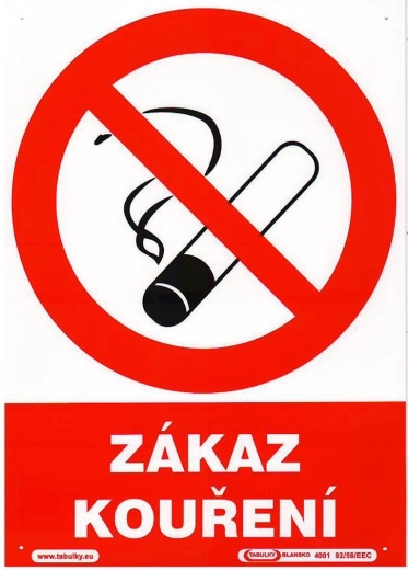 Cartel Prohibido fumar A4 plástico 210 × 297 mm