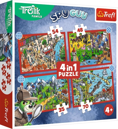 Puzzle TREFLÍCI Viajes 4 en 1 (35, 48, 54, 70 piezas)