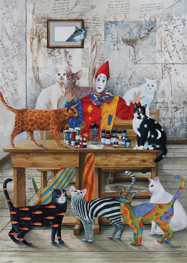 ART PUZZLE gatos de colores – puzle de 260 piezas