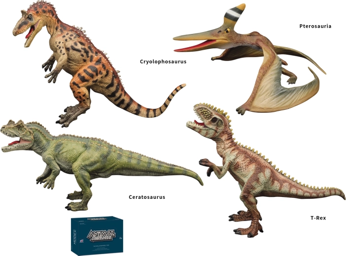 Mundo de dinosaurios: figuras de dinosaurios (4 tipos) Sparkys