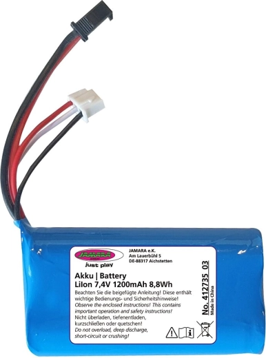 Batería Jamara J-Rock Li-Ion 7,4 V 1200 mAh 8,88 Wh