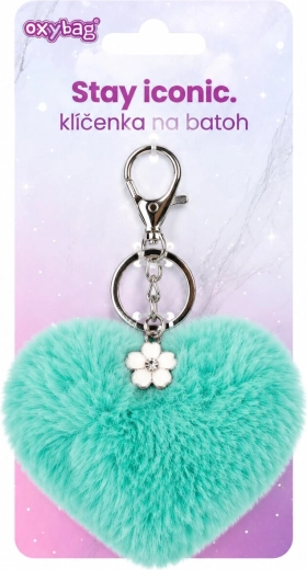 Llavero de moda Oxybag con corazón turquesa