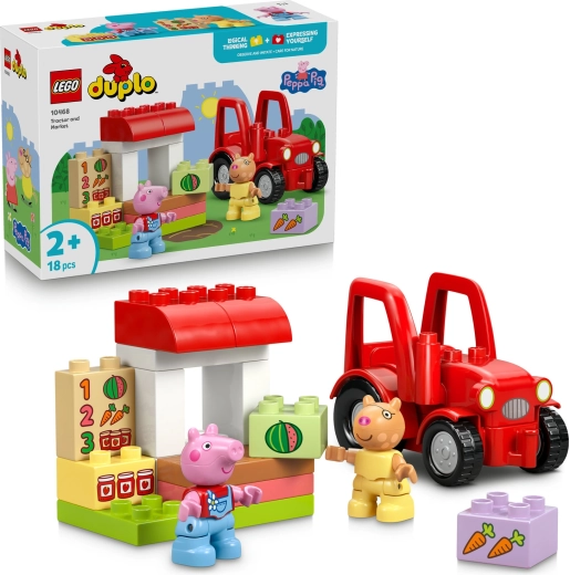 LEGO DUPLO Peppa Pig: tractor y mercado