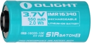Batería recargable OLIGHT 3.7 V 550 mAh CR123A (IMR16340) para S1R Baton II