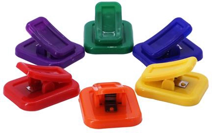 Clips magnéticos para notas Toro, set de 6 uds., mezcla de colores