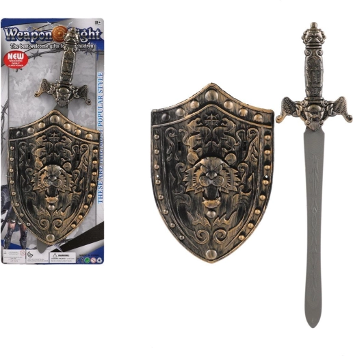Espada y escudo de caballero: set infantil para disfraces y juego de caballeros