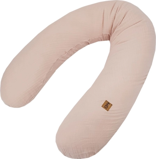 Cojín de lactancia EKO de muselina beige 180 cm