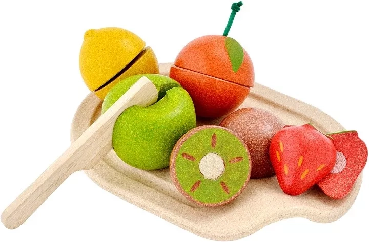 Set de frutas de madera para cortar PlanToys
