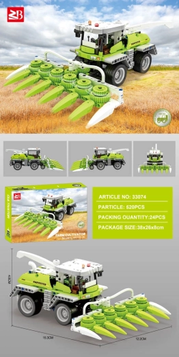 Set de construcción de cosechadora de 520 piezas