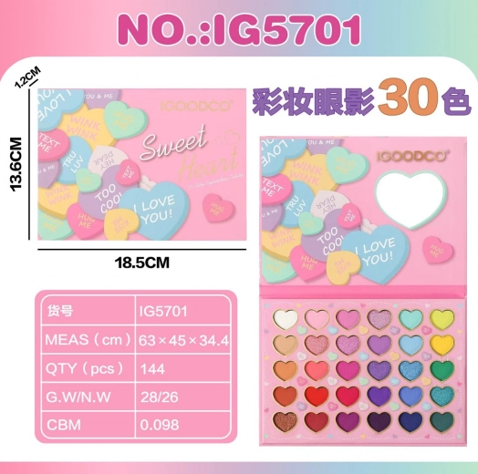 Mega set de maquillaje de corazoncitos para niños
