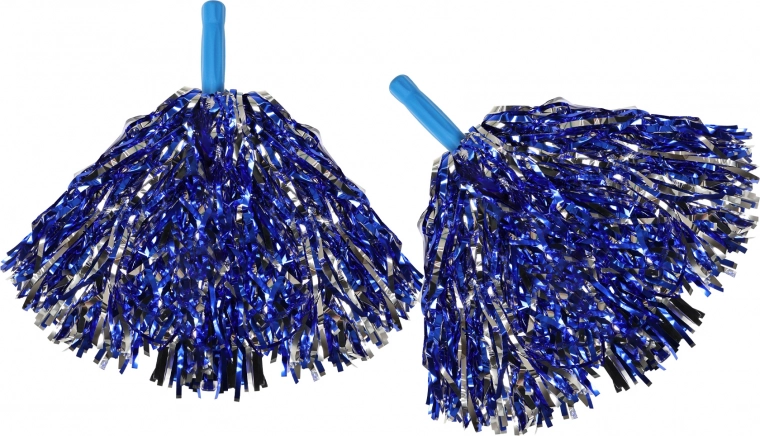 Pompones estilizados para animar azul-plateado