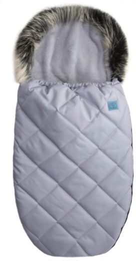 Saco de invierno de lujo Belisima, acolchado gris claro
