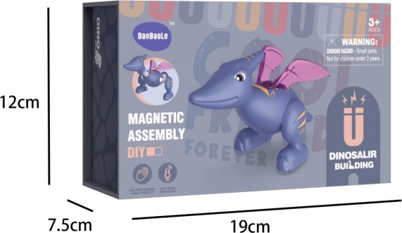 Pterosaurio magnético para montar con sonidos y grabación