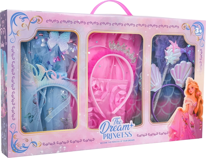 Conjunto de faldas y accesorios de princesa 3 en 1