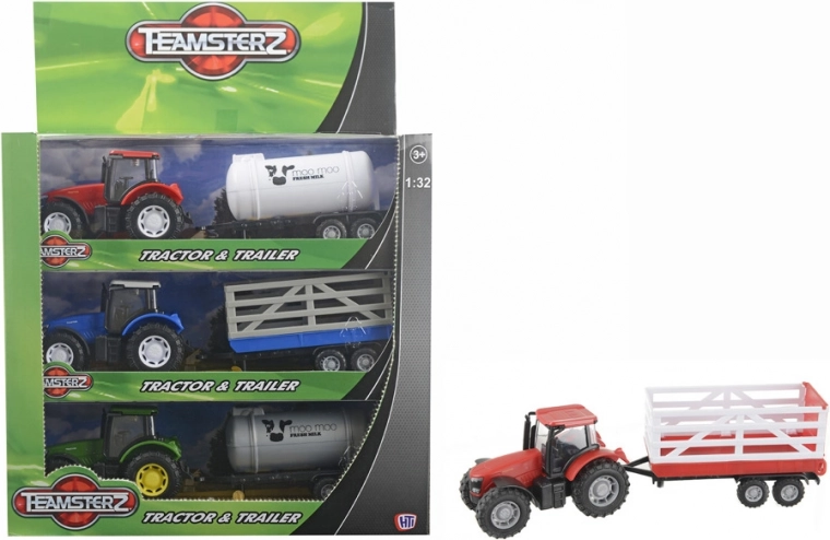Teamsterz tractor con remolque de plataforma o cisterna 1:32