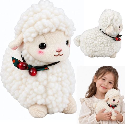 Ovejita de peluche blanca para abrazar 30 cm
