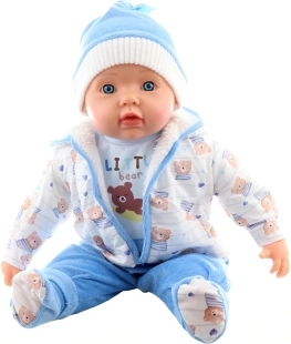 Bebé niño en conjunto con osito 50 cm