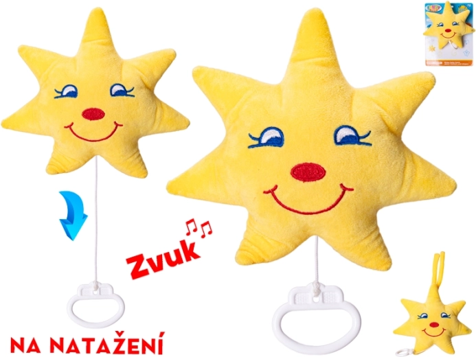 Estrellita de peluche con mecanismo musical de cuerda, 20 cm