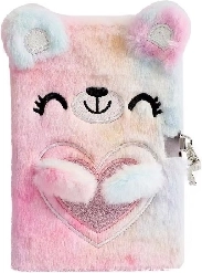 Diario de peluche con osito y candado