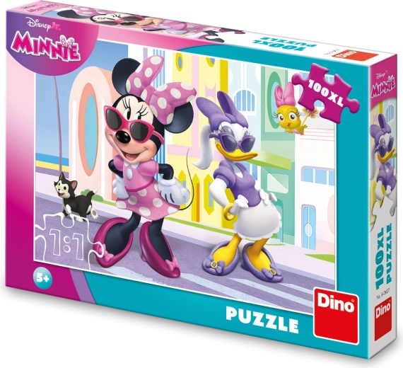 Disney Minnie y Daisy en la ciudad – puzzle infantil 100 piezas XL