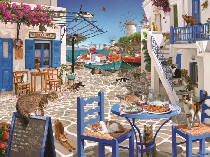 Puzzle Ravensburger Gatos en Míkonos 1500 piezas