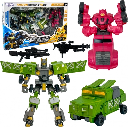 Woopie robots transformables set 4 en 1 vehículos de combate