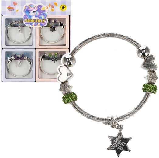 Pulsera metálica con colgante – pulsera de joyería personalizable