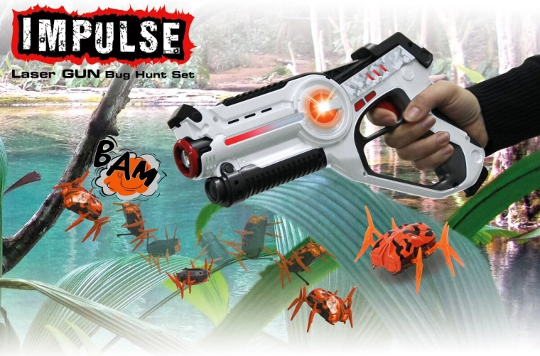 Pistola láser Impulse Bug Hunt Set blanca/naranja