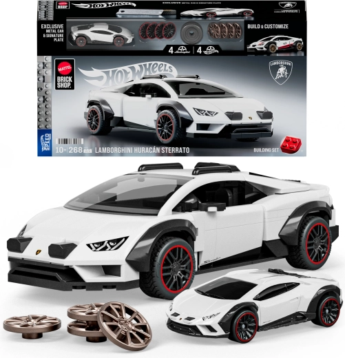 Set de construcción Mattel Brick Shop Hot Wheels Speed Series Lamborghini Huracán Sterrato
