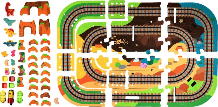 Parque Dino 3D de suave espuma EVA