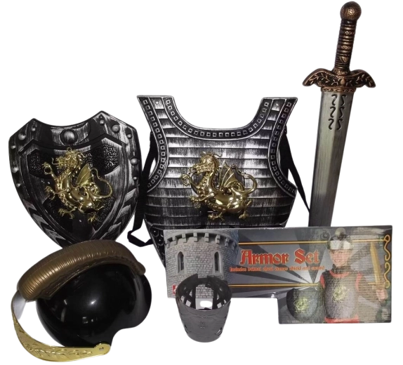 Armadura infantil de caballero – set de 5 piezas