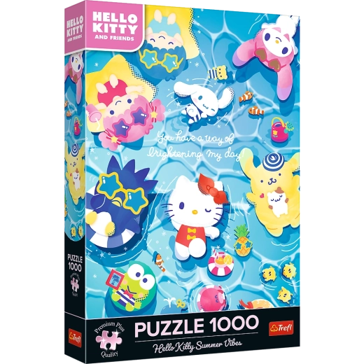 Puzzle Hello Kitty en la Ola de Verano 1000 Piezas de Trefl