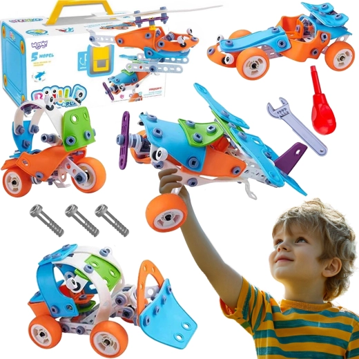 Kit de construcción de vehículos STEM WOOPIE 5 en 1