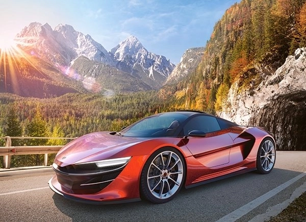 Puzle de 100 piezas: coche deportivo