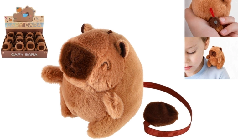 Capibara de peluche con imán 8 × 11 cm (12 uds en caja)