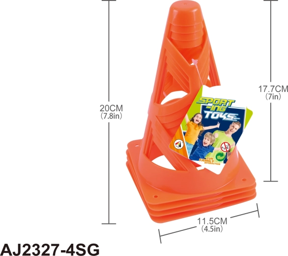Conos de entrenamiento 18 cm – set de 4 uds