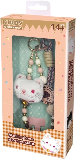 Colgante para teléfono Toys Inn, gato blanco