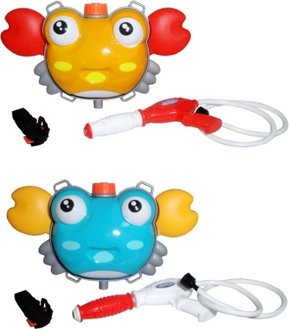Pistola de agua con depósito tipo mochila en forma de cangrejo