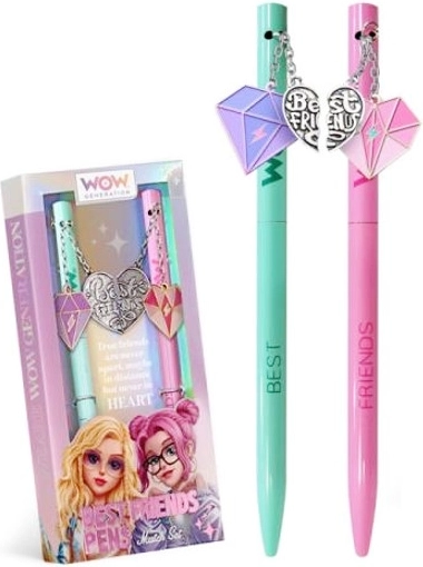 Set de dos bolígrafos para las mejores amigas WOW GENERATION con colgantes de corazón