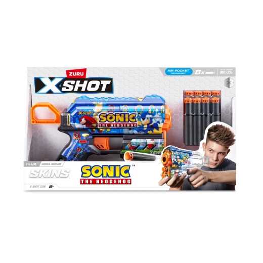 Bláster X-Shot Skins Flux Sonic the Hedgehog, varios diseños