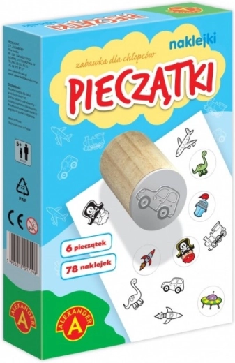 Kit creativo Pequeños sellos y pegatinas para chicos