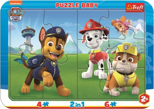 Baby puzzle La PATRULLA CANINA Feliz 2en1, 10 piezas