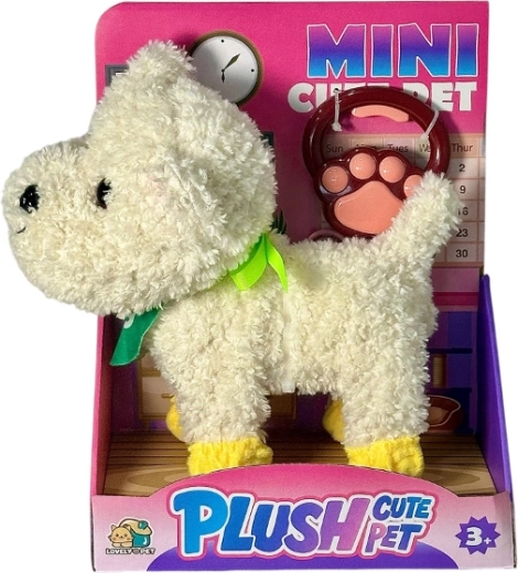 Perrito de peluche interactivo con correa