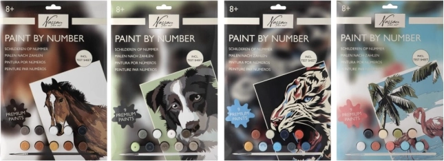 Pintar por números – caballo, set para niños A4