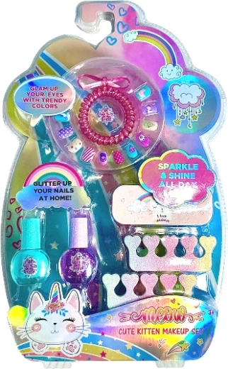 Set infantil de uñas con motivo de gatita