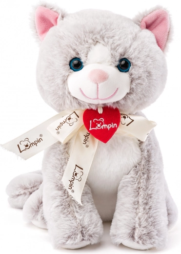 Gato Jacqueline de peluche gris claro