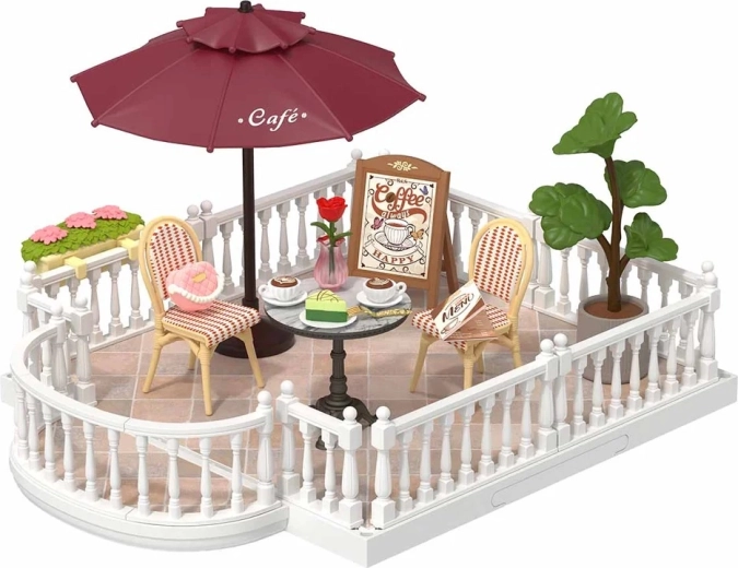 RoboTime ampliación de miniatura de casita Terraza con sombrilla