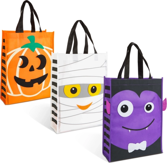 Bolsa de regalo de Halloween con decoración de fieltro de 40 × 30 cm - 1 unidad